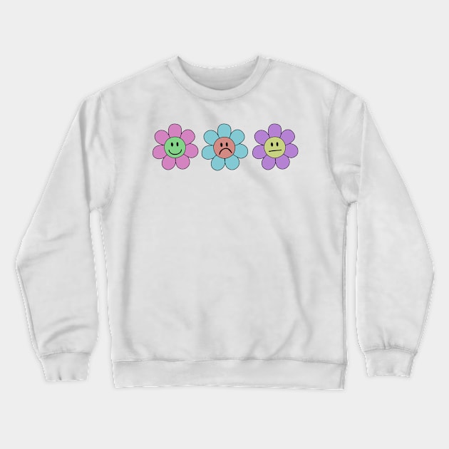 Flower faces Crewneck Sweatshirt by Becky-Marie